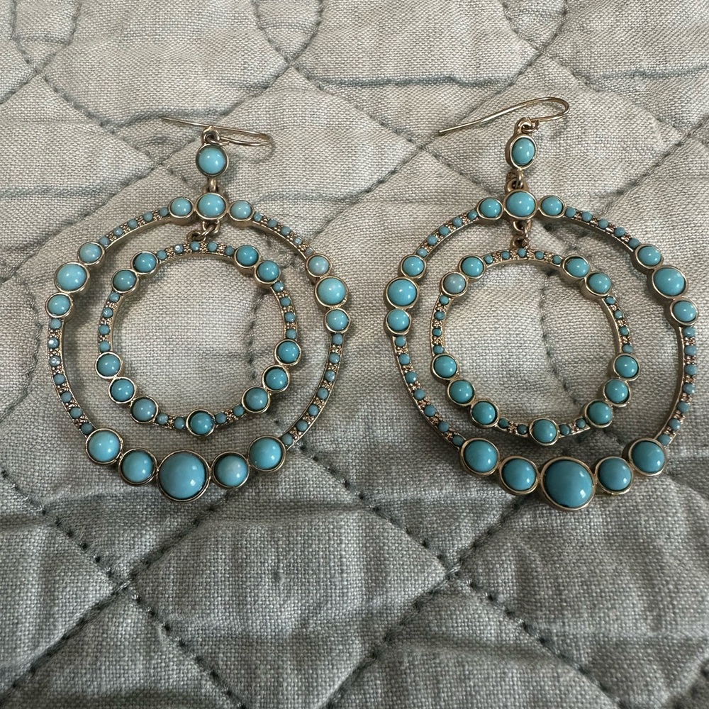 Turquoise Hoop Earrings